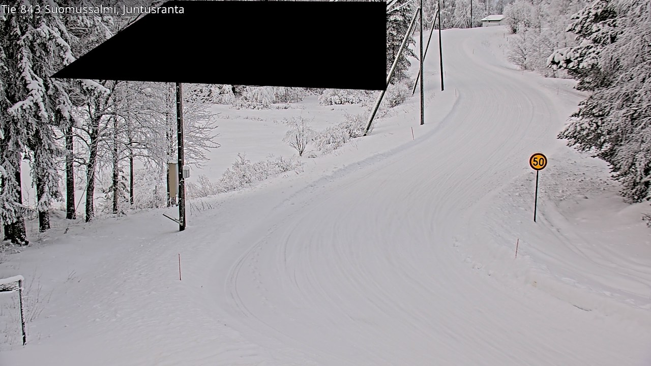 Weather Camera Image Road 843 Suomussalmi, Juntusranta, Suomussalmi, Kainuu