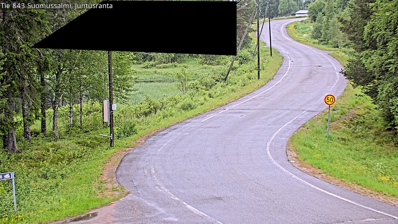 Weather Camera Image Road 843 Suomussalmi, Juntusranta, Suomussalmi, Kainuu