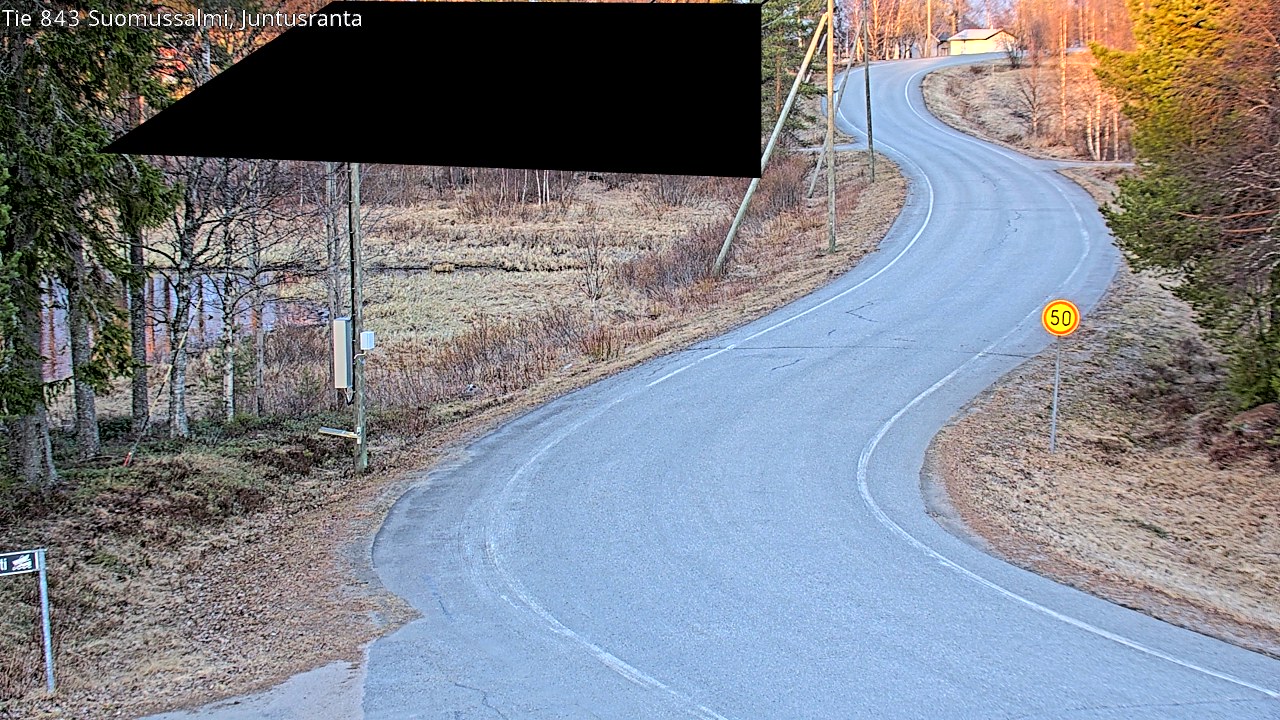 Weather Camera Image Road 843 Suomussalmi, Juntusranta, Suomussalmi, Kainuu