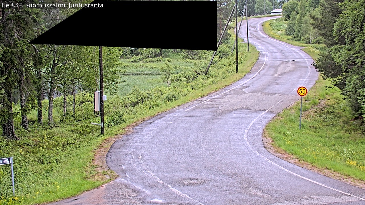 Weather Camera Image Road 843 Suomussalmi, Juntusranta, Suomussalmi, Kainuu