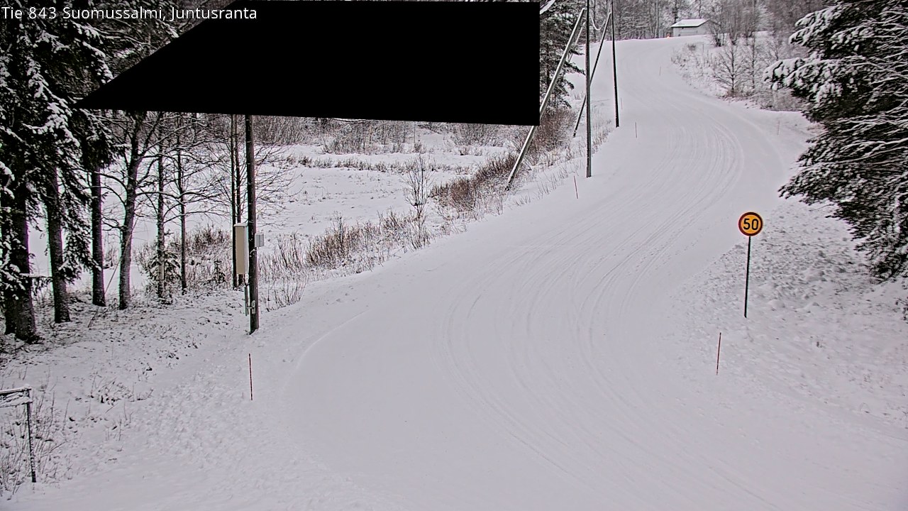 Weather Camera Image Road 843 Suomussalmi, Juntusranta, Suomussalmi, Kainuu