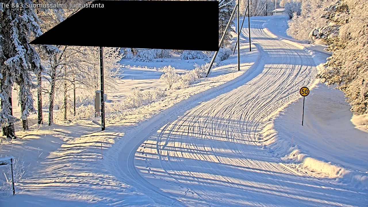 Weather Camera Image Road 843 Suomussalmi, Juntusranta, Suomussalmi, Kainuu