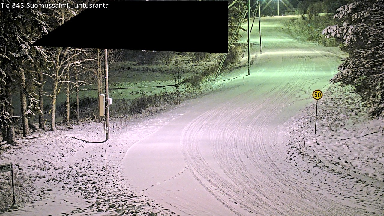 Weather Camera Image Road 843 Suomussalmi, Juntusranta, Suomussalmi, Kainuu