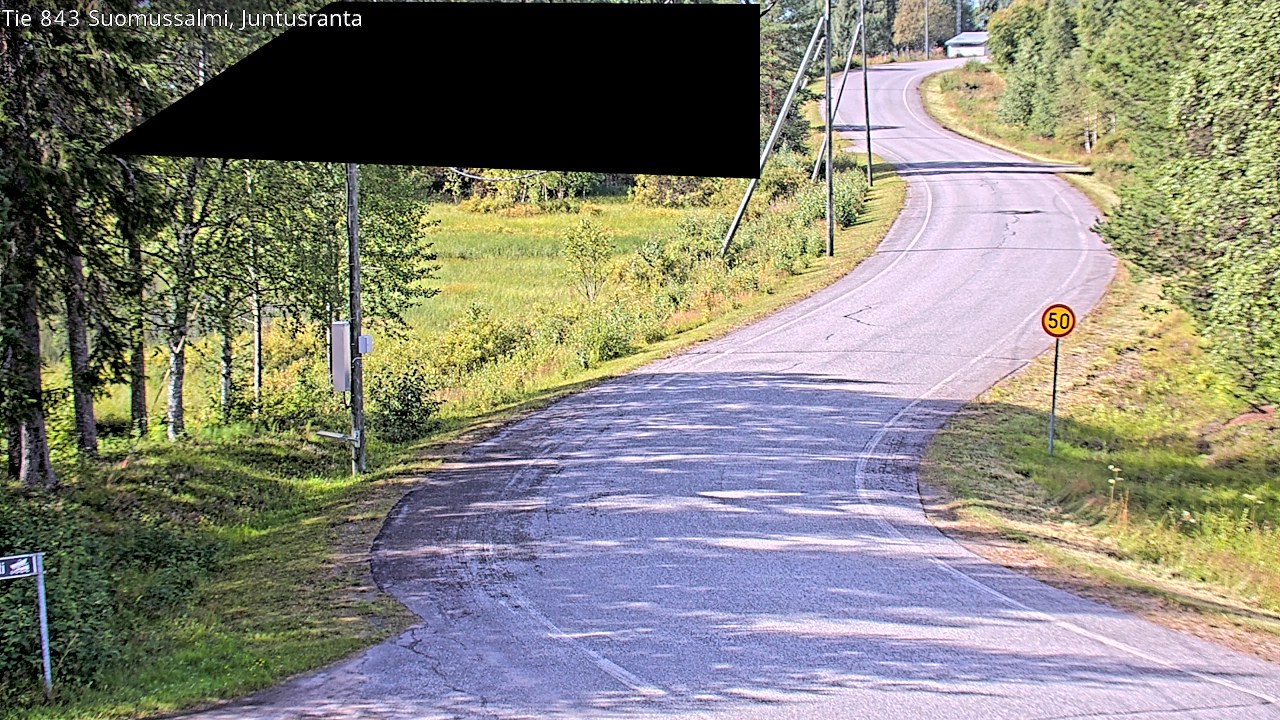 Weather Camera Image Road 843 Suomussalmi, Juntusranta, Suomussalmi, Kainuu