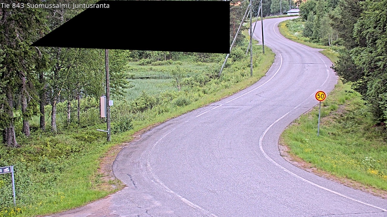 Weather Camera Image Road 843 Suomussalmi, Juntusranta, Suomussalmi, Kainuu