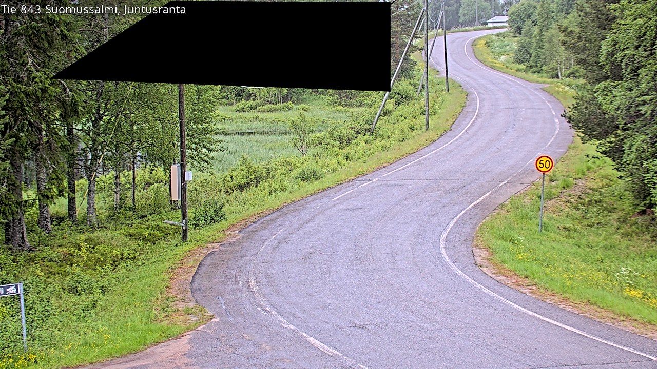 Weather Camera Image Road 843 Suomussalmi, Juntusranta, Suomussalmi, Kainuu