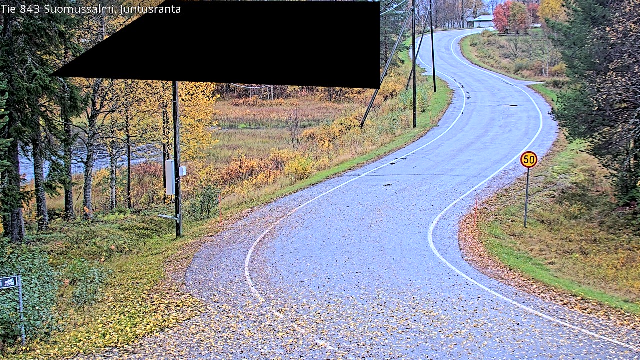 Weather Camera Image Road 843 Suomussalmi, Juntusranta, Suomussalmi, Kainuu