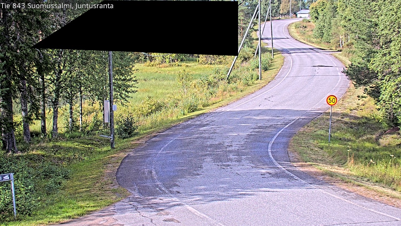 Weather Camera Image Road 843 Suomussalmi, Juntusranta, Suomussalmi, Kainuu