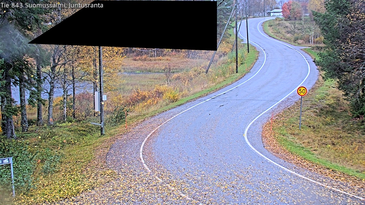 Weather Camera Image Road 843 Suomussalmi, Juntusranta, Suomussalmi, Kainuu
