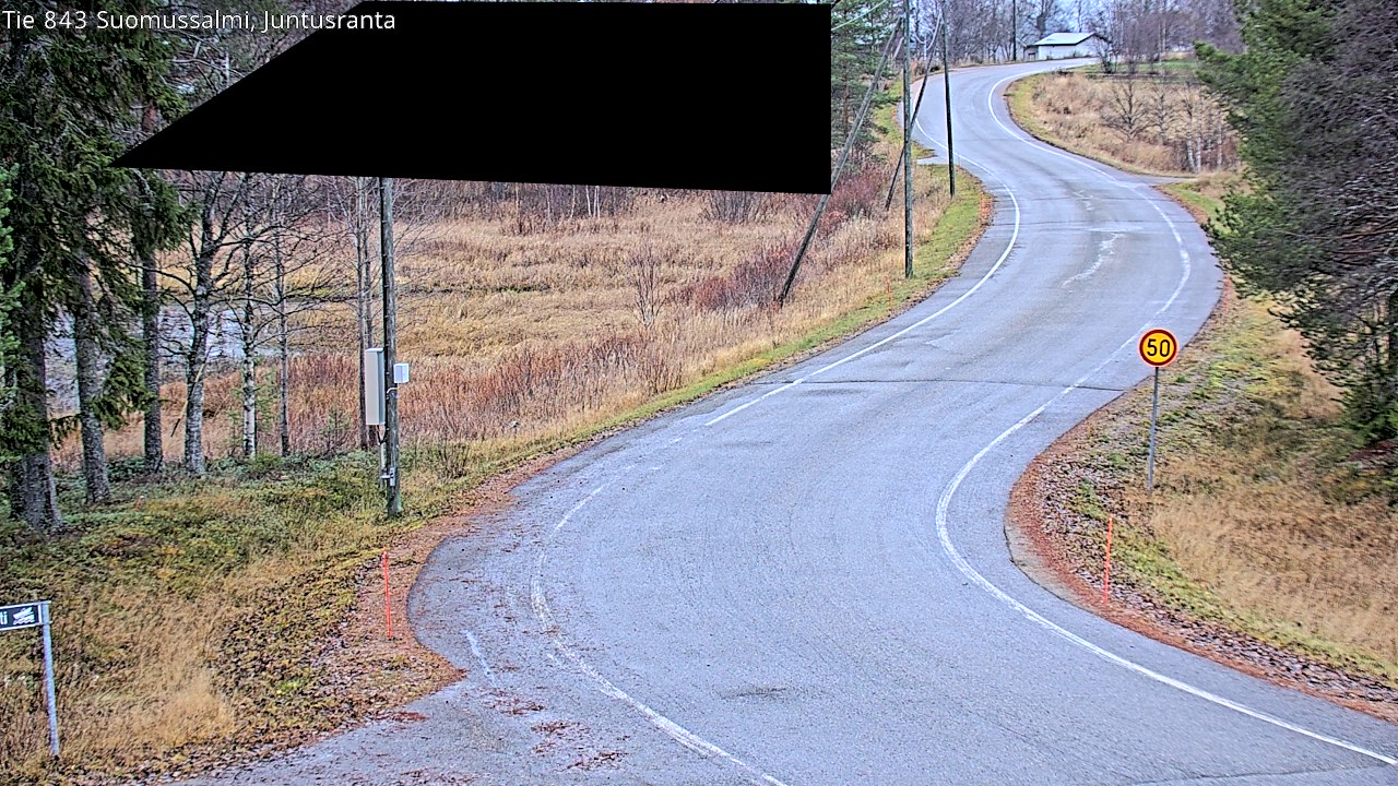 Weather Camera Image Väg 843 Suomussalmi, Juntusranta, Suomussalmi, Kainuu