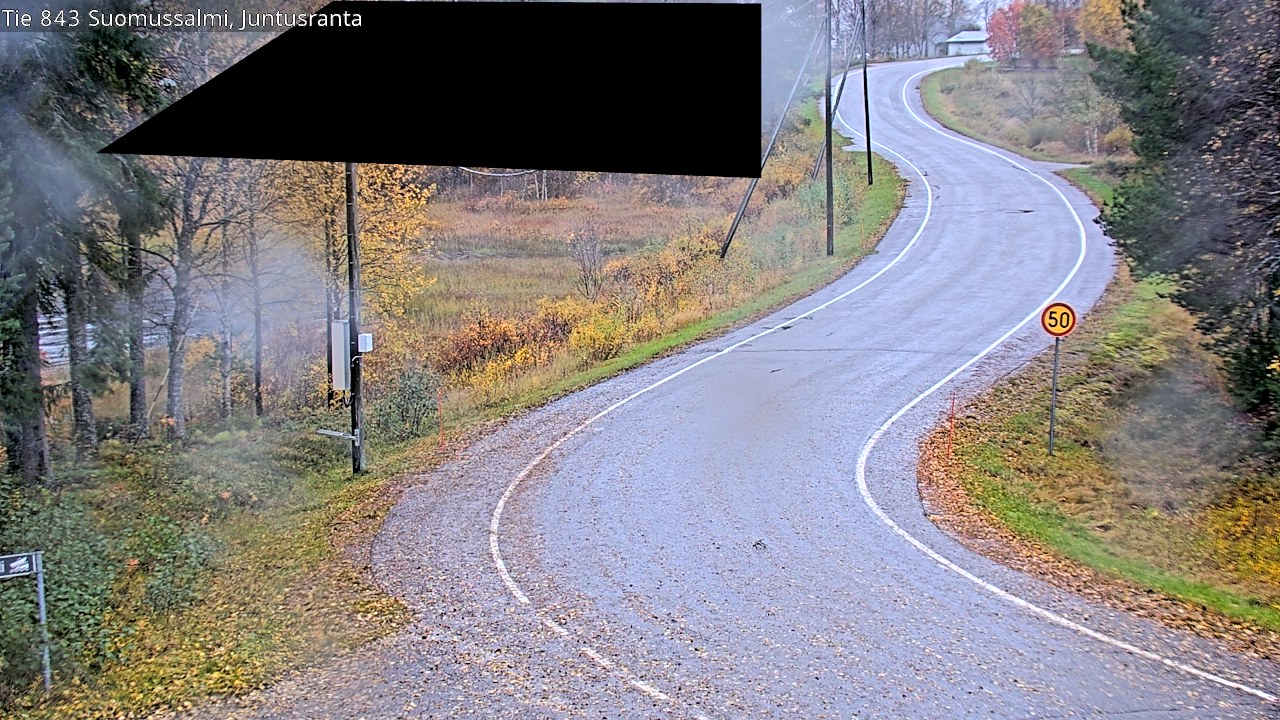 Weather Camera Image Road 843 Suomussalmi, Juntusranta, Suomussalmi, Kainuu