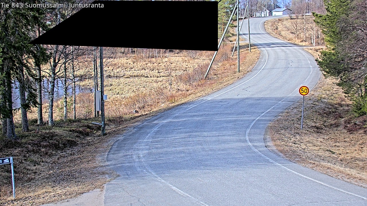 Weather Camera Image Road 843 Suomussalmi, Juntusranta, Suomussalmi, Kainuu