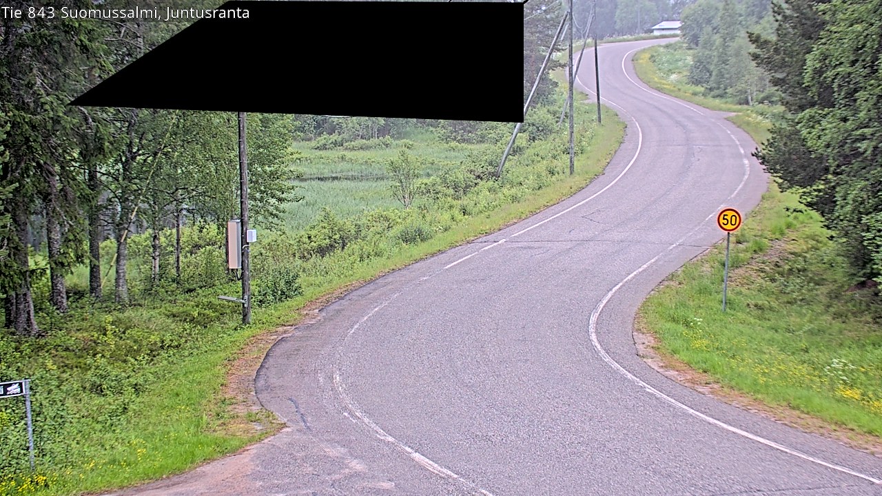Weather Camera Image Road 843 Suomussalmi, Juntusranta, Suomussalmi, Kainuu