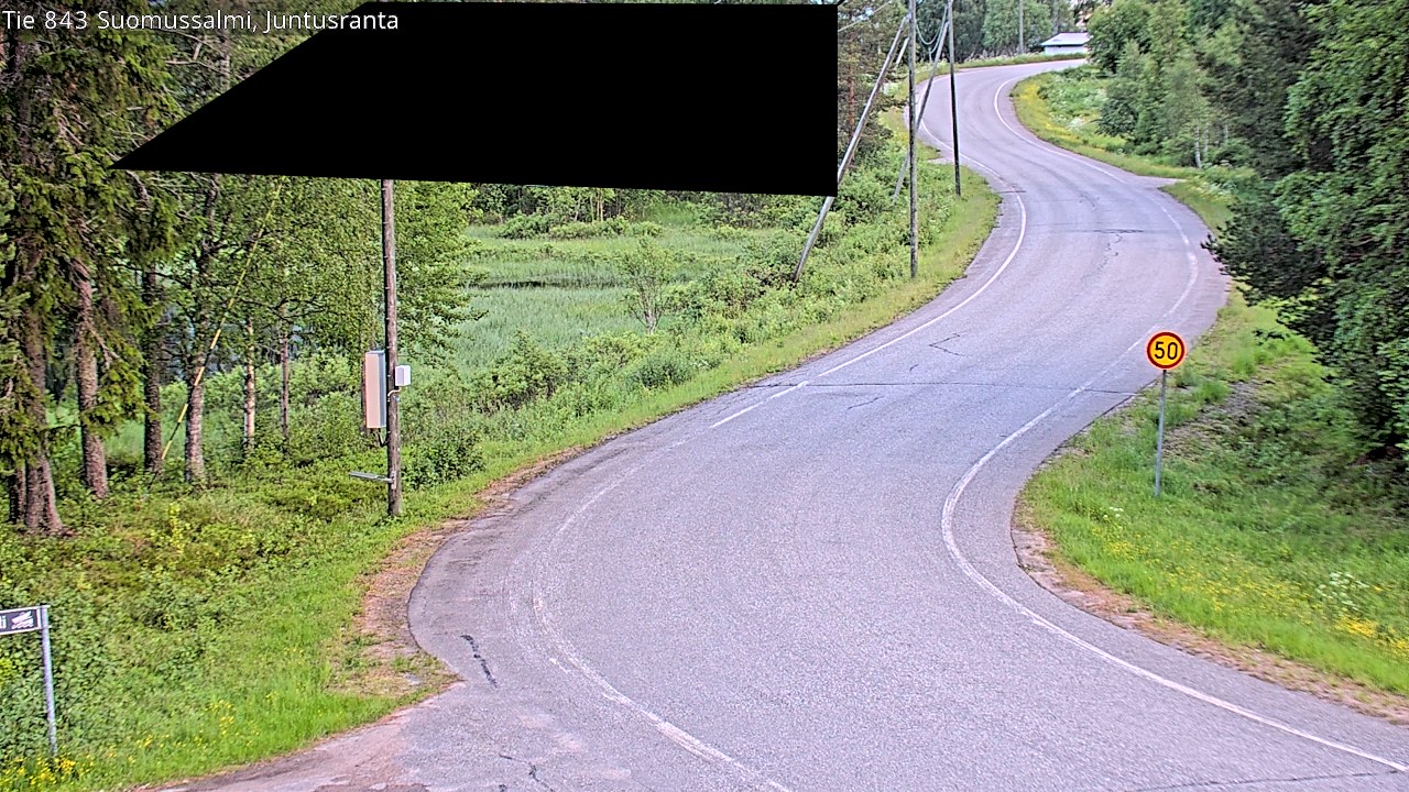 Weather Camera Image Road 843 Suomussalmi, Juntusranta, Suomussalmi, Kainuu