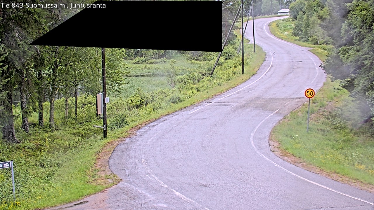 Weather Camera Image Road 843 Suomussalmi, Juntusranta, Suomussalmi, Kainuu
