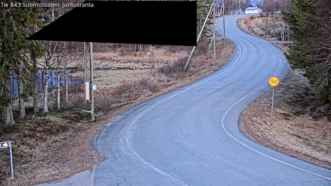 Weather Camera Image Road 843 Suomussalmi, Juntusranta, Suomussalmi, Kainuu