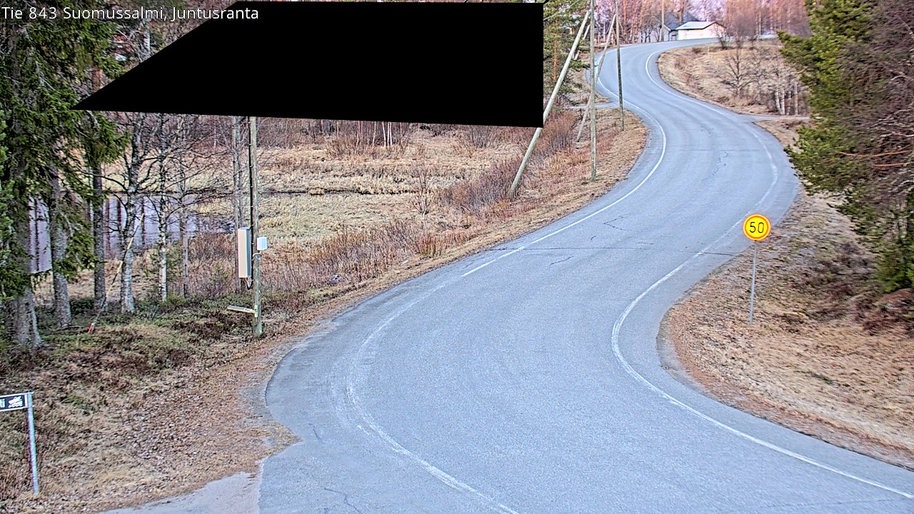 Weather Camera Image Road 843 Suomussalmi, Juntusranta, Suomussalmi, Kainuu