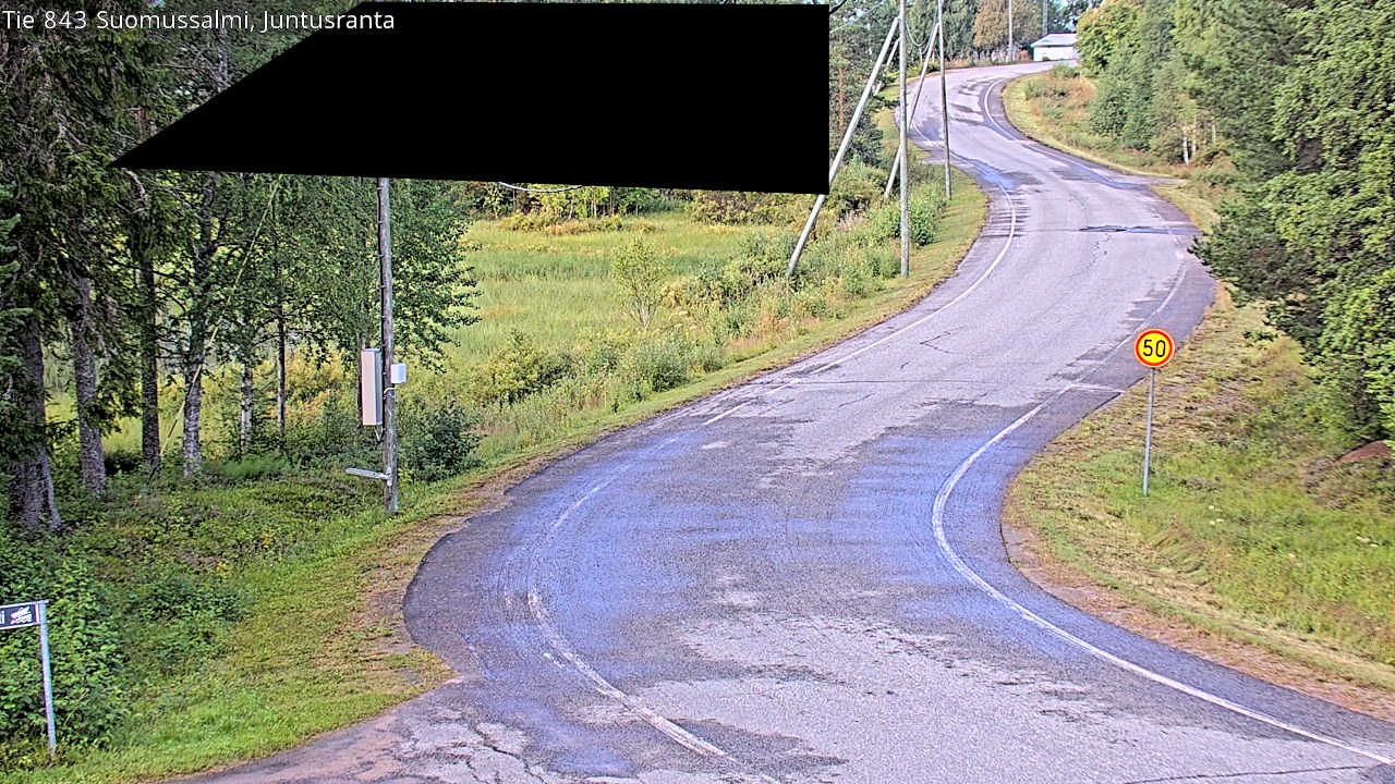 Weather Camera Image Road 843 Suomussalmi, Juntusranta, Suomussalmi, Kainuu