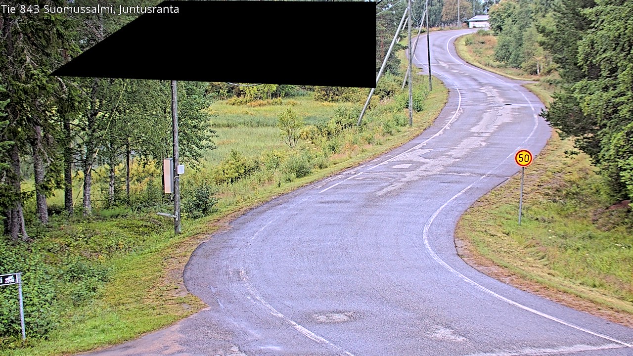Weather Camera Image Road 843 Suomussalmi, Juntusranta, Suomussalmi, Kainuu