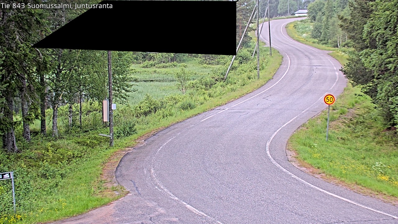 Weather Camera Image Road 843 Suomussalmi, Juntusranta, Suomussalmi, Kainuu