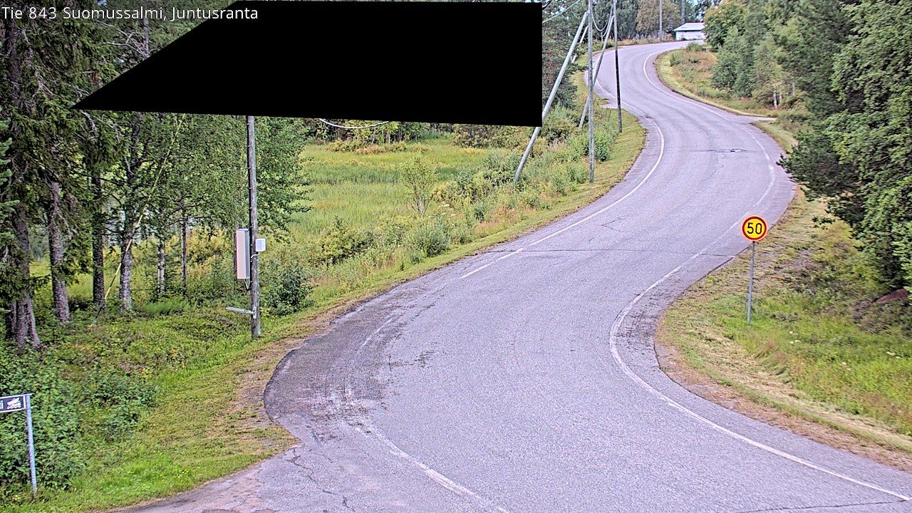Weather Camera Image Road 843 Suomussalmi, Juntusranta, Suomussalmi, Kainuu