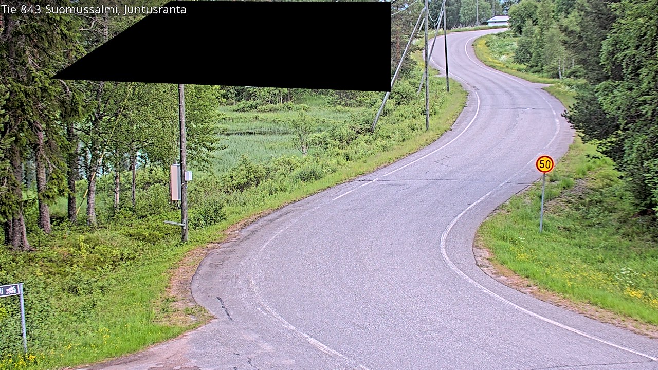 Weather Camera Image Road 843 Suomussalmi, Juntusranta, Suomussalmi, Kainuu