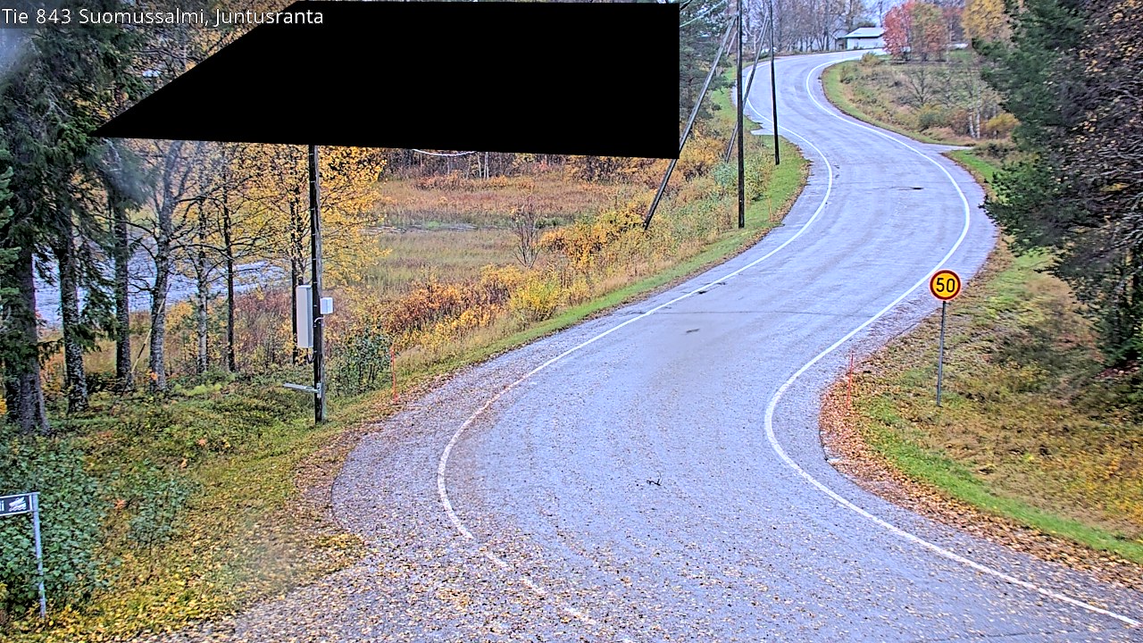 Weather Camera Image Road 843 Suomussalmi, Juntusranta, Suomussalmi, Kainuu