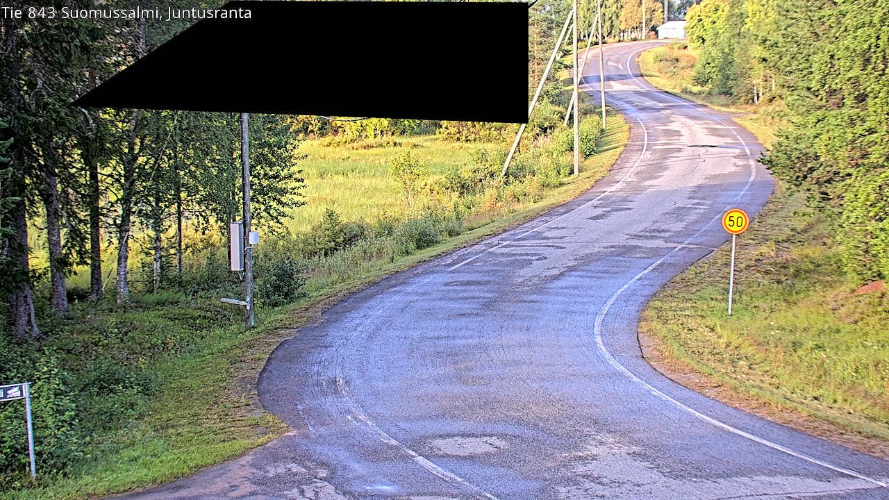 Weather Camera Image Road 843 Suomussalmi, Juntusranta, Suomussalmi, Kainuu