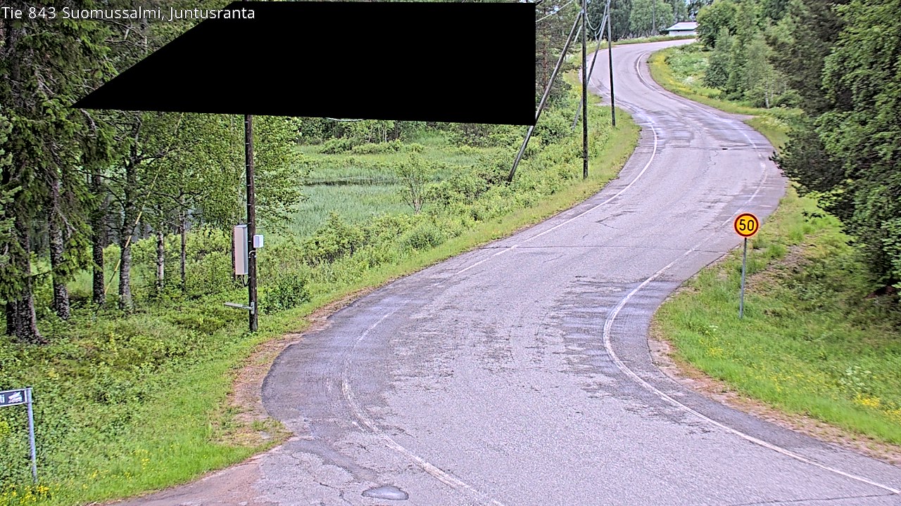 Weather Camera Image Road 843 Suomussalmi, Juntusranta, Suomussalmi, Kainuu