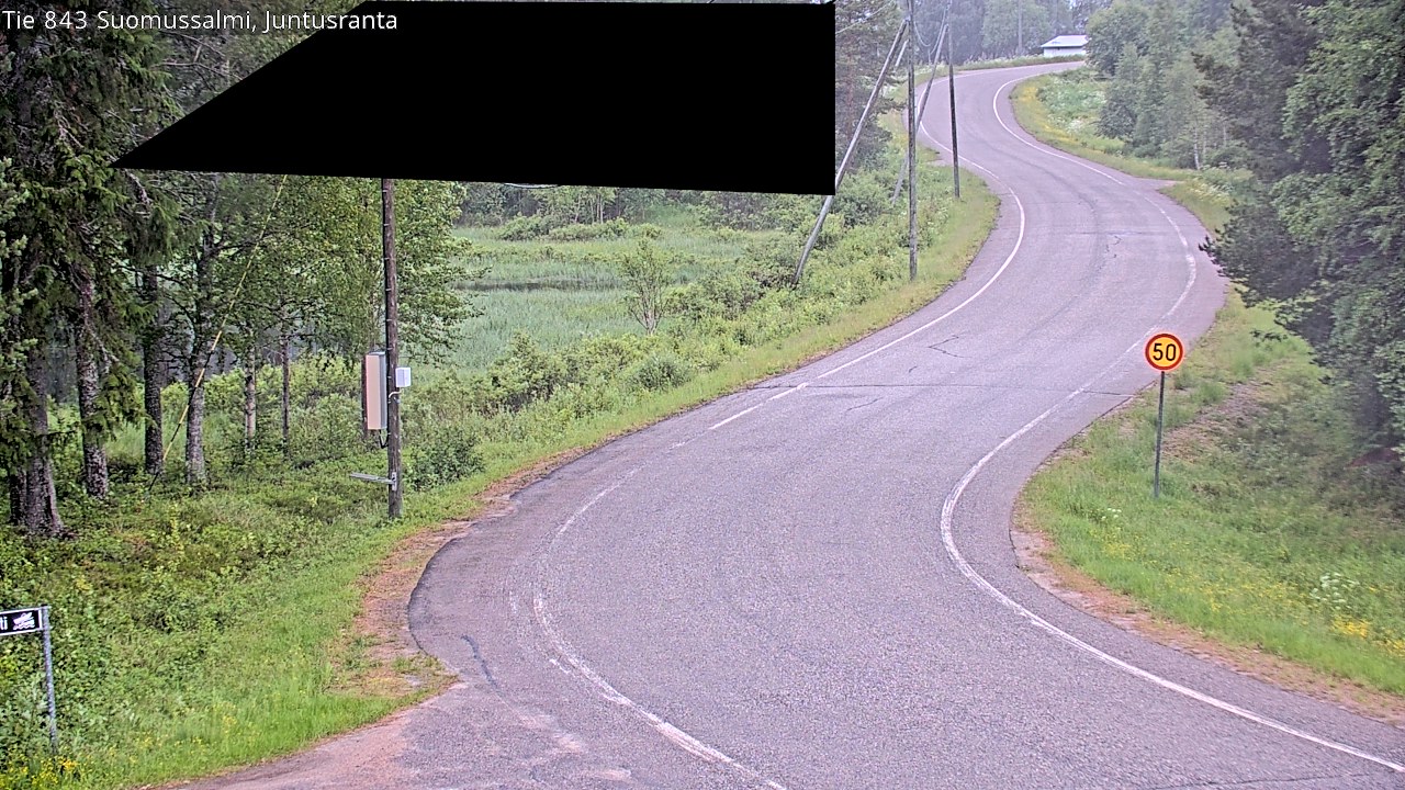 Weather Camera Image Road 843 Suomussalmi, Juntusranta, Suomussalmi, Kainuu