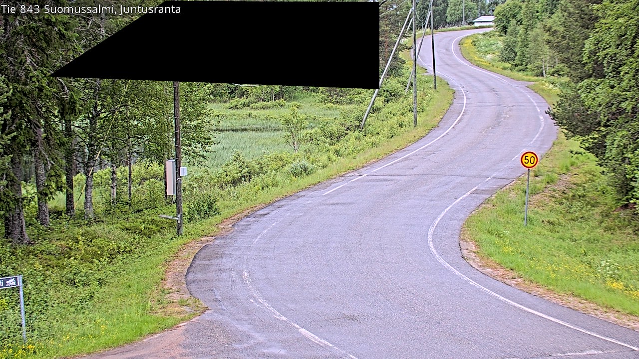 Weather Camera Image Road 843 Suomussalmi, Juntusranta, Suomussalmi, Kainuu