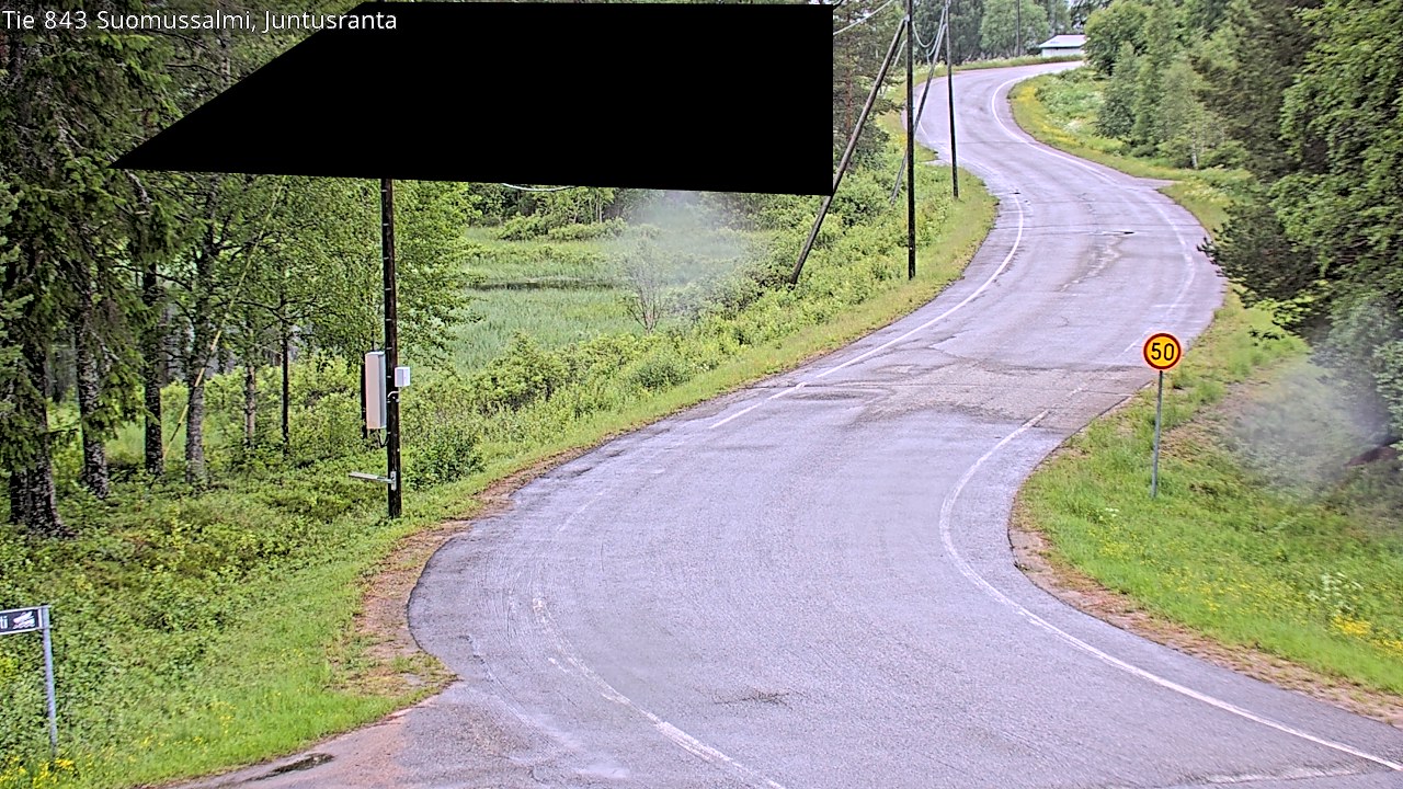 Weather Camera Image Road 843 Suomussalmi, Juntusranta, Suomussalmi, Kainuu