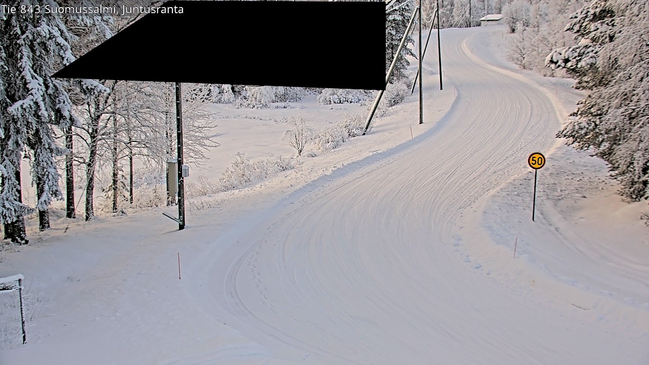 Weather Camera Image Road 843 Suomussalmi, Juntusranta, Suomussalmi, Kainuu