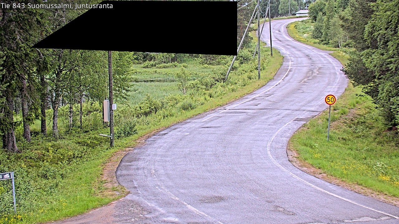 Weather Camera Image Road 843 Suomussalmi, Juntusranta, Suomussalmi, Kainuu