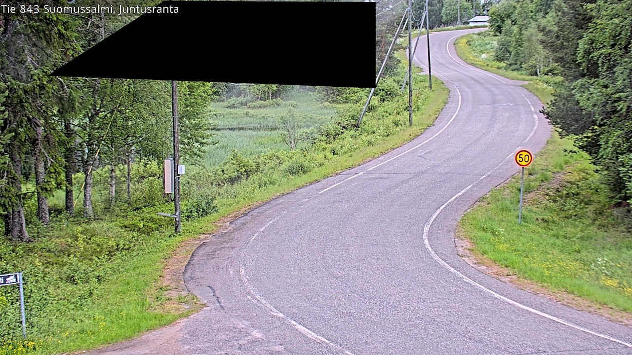 Weather Camera Image Road 843 Suomussalmi, Juntusranta, Suomussalmi, Kainuu