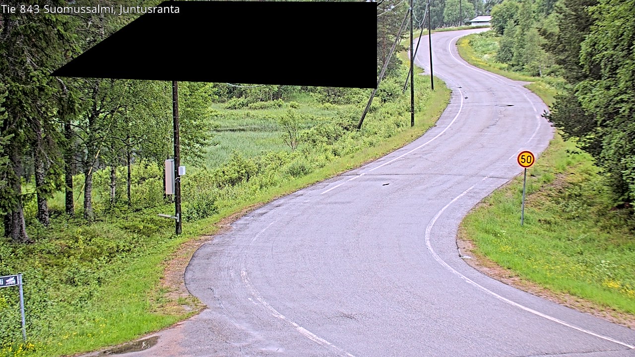 Weather Camera Image Road 843 Suomussalmi, Juntusranta, Suomussalmi, Kainuu