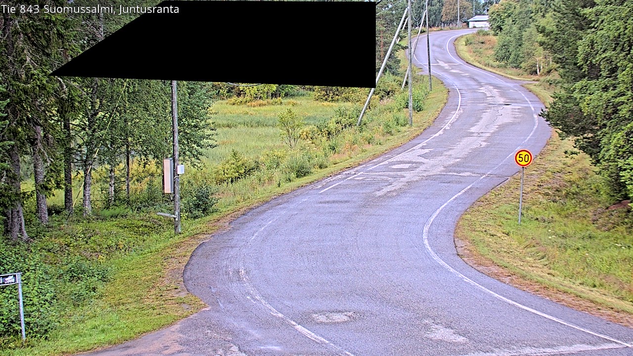 Weather Camera Image Road 843 Suomussalmi, Juntusranta, Suomussalmi, Kainuu