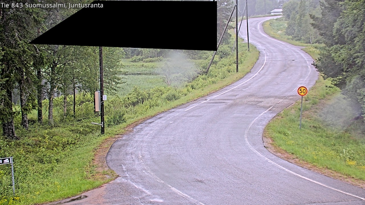 Weather Camera Image Road 843 Suomussalmi, Juntusranta, Suomussalmi, Kainuu
