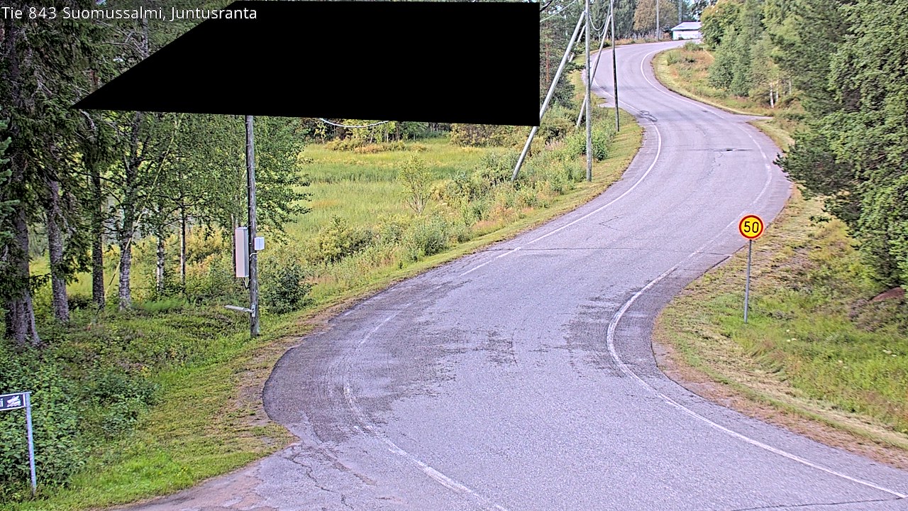 Weather Camera Image Road 843 Suomussalmi, Juntusranta, Suomussalmi, Kainuu