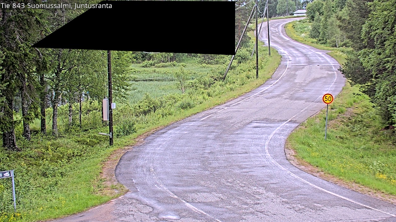 Weather Camera Image Road 843 Suomussalmi, Juntusranta, Suomussalmi, Kainuu
