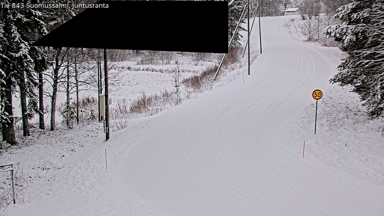 Weather Camera Image Road 843 Suomussalmi, Juntusranta, Suomussalmi, Kainuu