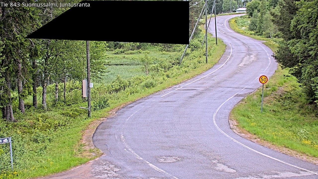 Weather Camera Image Road 843 Suomussalmi, Juntusranta, Suomussalmi, Kainuu
