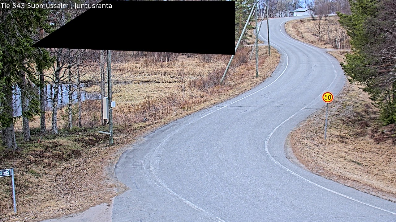 Weather Camera Image Road 843 Suomussalmi, Juntusranta, Suomussalmi, Kainuu