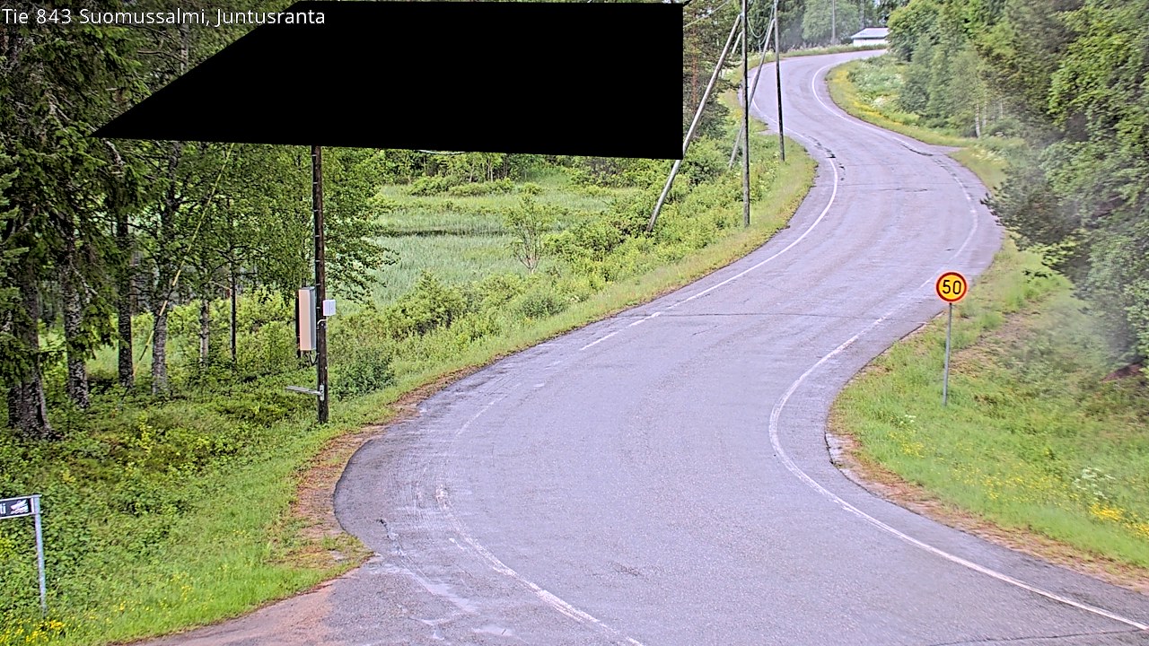 Weather Camera Image Road 843 Suomussalmi, Juntusranta, Suomussalmi, Kainuu