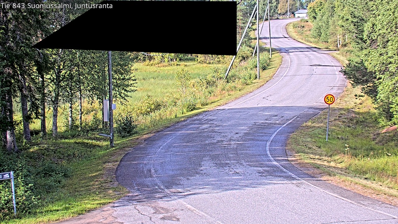 Weather Camera Image Road 843 Suomussalmi, Juntusranta, Suomussalmi, Kainuu