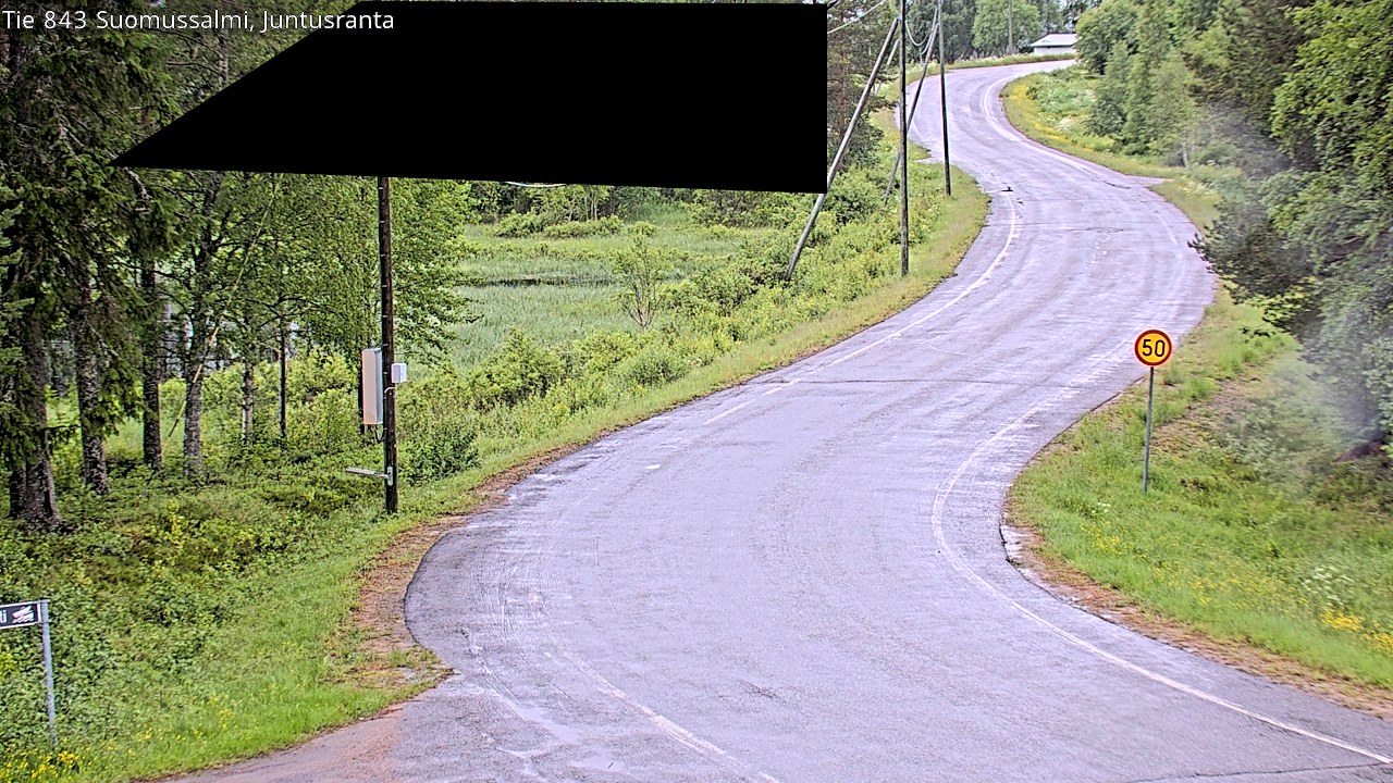 Weather Camera Image Road 843 Suomussalmi, Juntusranta, Suomussalmi, Kainuu