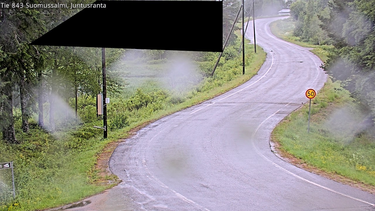 Weather Camera Image Road 843 Suomussalmi, Juntusranta, Suomussalmi, Kainuu