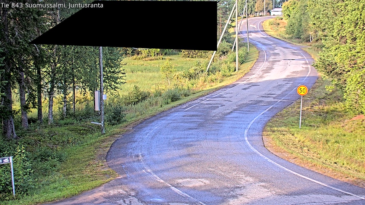 Weather Camera Image Road 843 Suomussalmi, Juntusranta, Suomussalmi, Kainuu