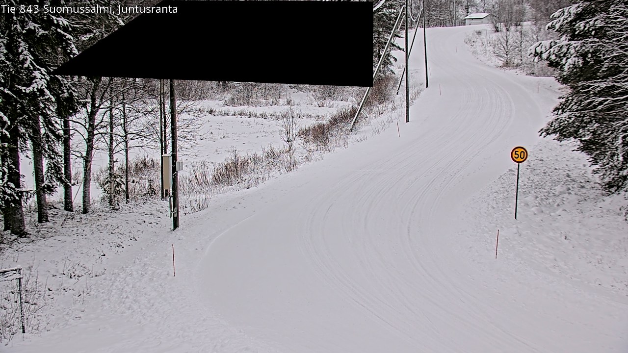 Weather Camera Image Road 843 Suomussalmi, Juntusranta, Suomussalmi, Kainuu