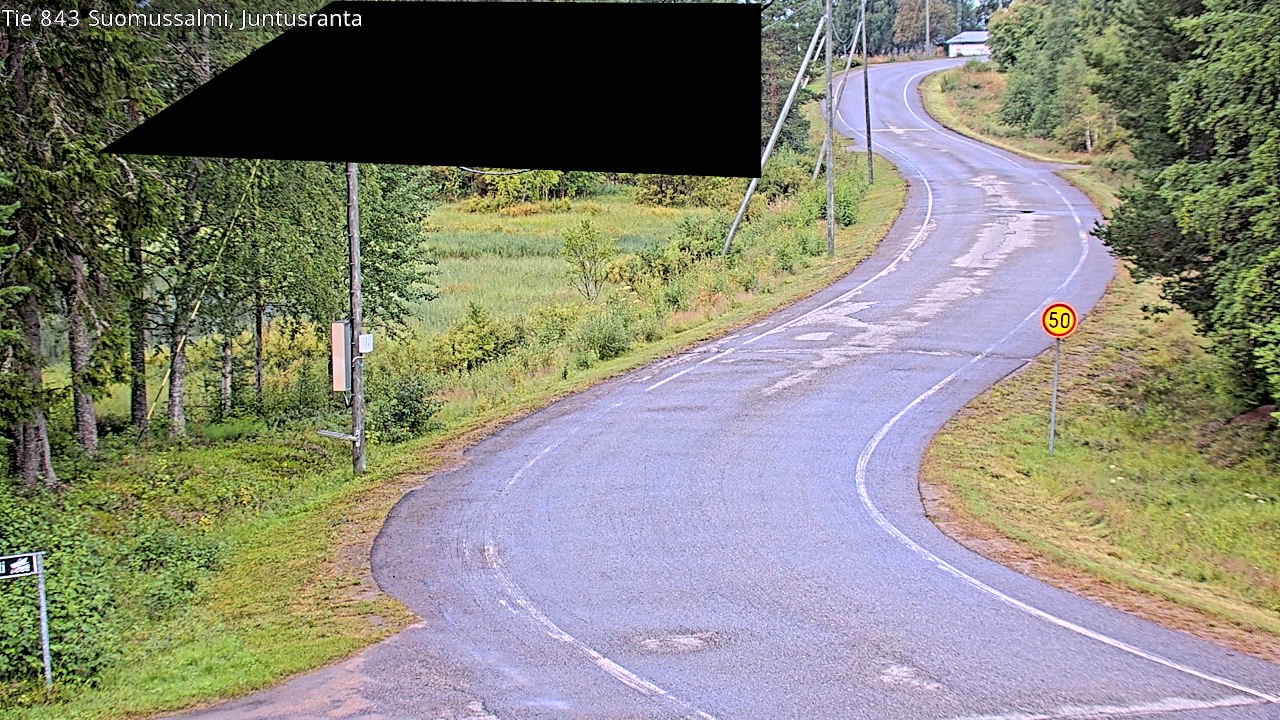 Weather Camera Image Road 843 Suomussalmi, Juntusranta, Suomussalmi, Kainuu